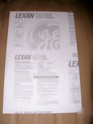Buy MR10 lexan clear 1/4 x 35 x 13