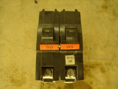 Federal pacific stab-lok 50A 2 pole circuit breaker