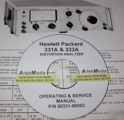 Hp 331A & 332A distortion analyzer ops & serv manual
