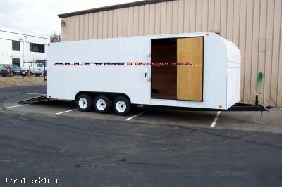 Motorcycle atv car hauler utility 19' enclosed trailer 