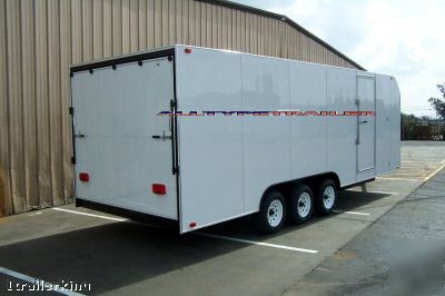 Motorcycle atv car hauler utility 19' enclosed trailer 