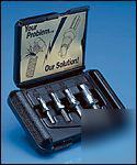 4 pc power drill screw extractor combo #5-1/4 w/case