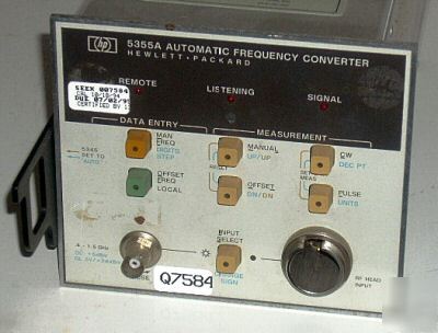Hp 5355A frequency converter plug-in used w/5345A