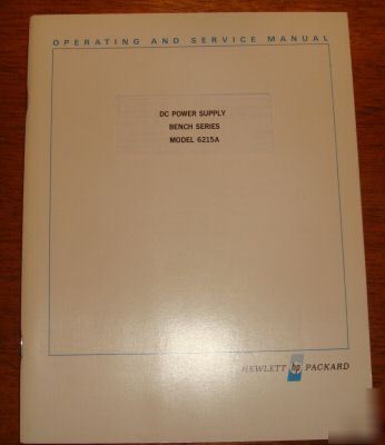 Hp original manual dc power supply bench series 6215A