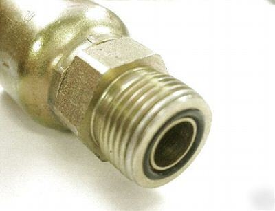 Hydraulic crimp fitting 3/8 male oring face X1/4 hose 