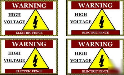 * warning* electric fence high voltage h&s cattle sign 