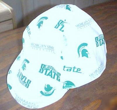 Reversable michigan state university welder cap hat