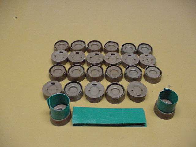 25 brown rifle gun case butt ends rubber lastone