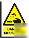 Sulphuric acid sign-semi rigid-200X250MM(wa-018-re)