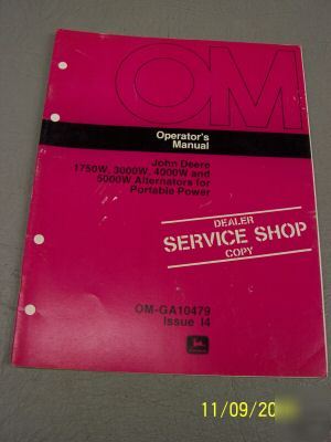 John deere dealer manual alternators for portable power