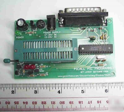 Microchip pic 8, 18, 28 & 40 pin chip ic programmer