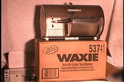New waxie double roll coreless tissue dispenser in box