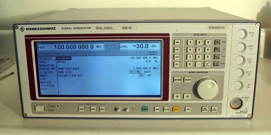 Rohde & schwarz SMIQ03B vector signal generator w/man.