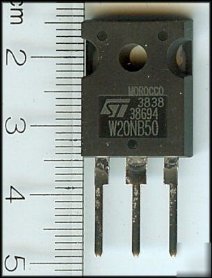 20NB50 / STW20NB50 / W20NB50 / st micro mosfet trans.