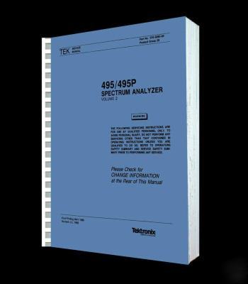 Tektronix tek 495 / 495P service vol 2 reprint + cd