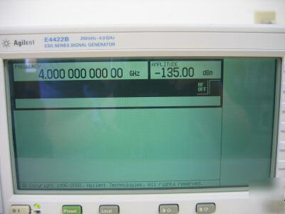 Hp agilent E4422B signal generator, 250 khz - 4 ghz