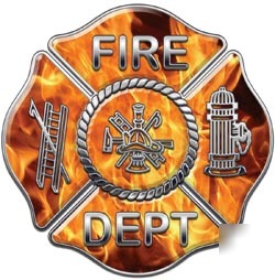 Maltese cross decal reflective 4