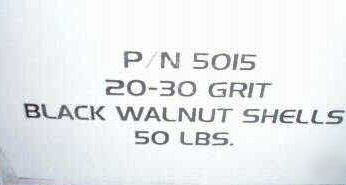 Sand blast media black walnut shells friable 20-30 grit