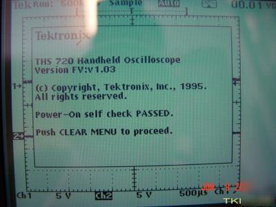 Tektronix THS720 100MHZ,500MSA/s,2CH oscilloscope+P6122