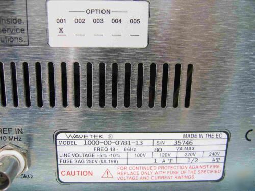 Wavetek 395 synthesized arb waveform generator 100 mhz