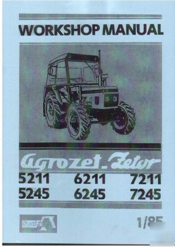 Zetor 5211/45 6211/45 7211/45 tractor workshop manual