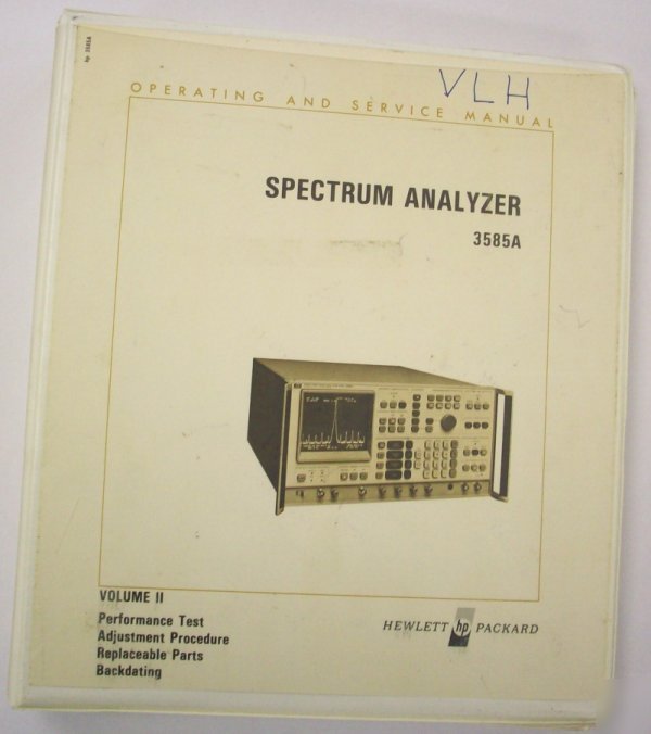 Hp / agilent 3585A sv vol 2 manual - $5 shipping 