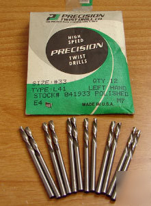 New 12PC precision twist drill #33 lh polished