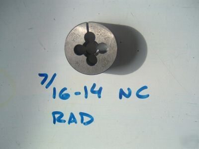 New 7/16-14 threading die nc rad vermont hss