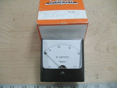 New brand simpson wide vue panel meter 200 amp 03240