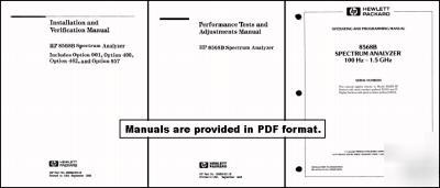 Agilent hp hp 8568B installation & verification manual
