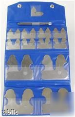 New 25PC precision radius gage set 1/64 to 1/2