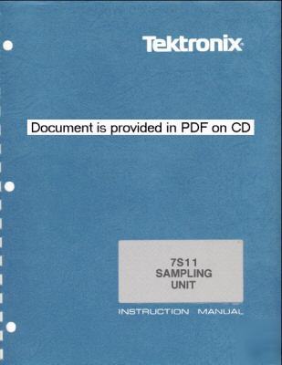 Tek tektronix 7S11 service & operation manual