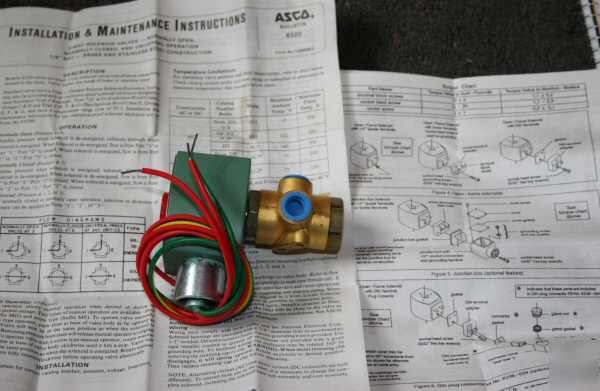 Asco redhat 3-way brass solenoid valve 8320G184 