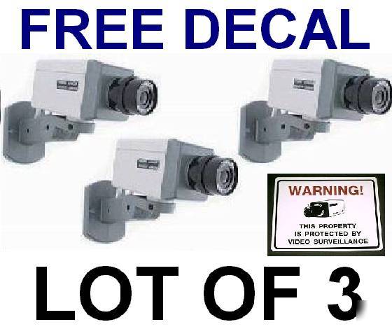 Fake dummy color camera security cam video cameras lot