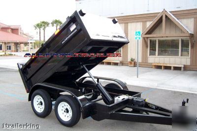 2008 enclosed box utility cargo landscape dump trailer