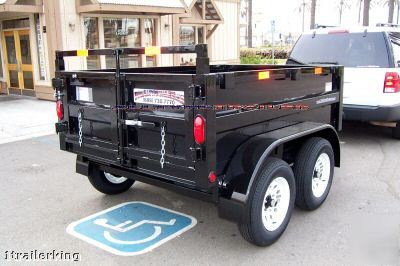 2008 enclosed box utility cargo landscape dump trailer