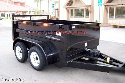 2008 enclosed box utility cargo landscape dump trailer