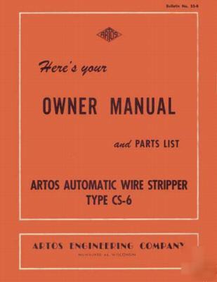 Artos type cs-6 automatic wire stripper manual