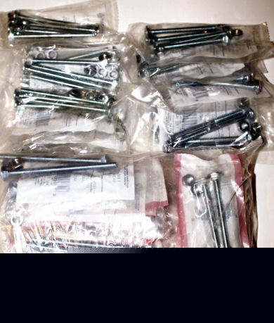 Assortment of carriage bolts w/nuts - zinc - 130 pcs.