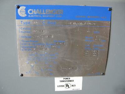 Challenger 15KVA 480-208Y/120 3 phase transformer used