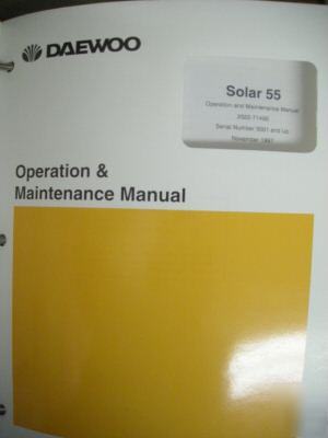 Daewoo operation & maintenance manual for solar 55