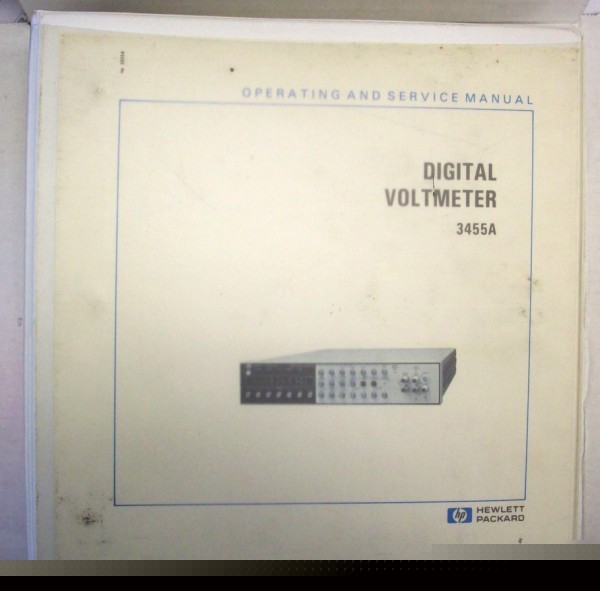 HP3455A digital voltmeter op/service manual - $5 ship 