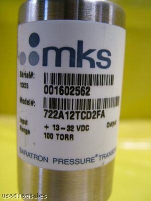 Mks baratron pressure transducer series 722A vacuum