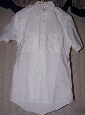 New ems fire uniform shirt white size 14 short sleeve * 