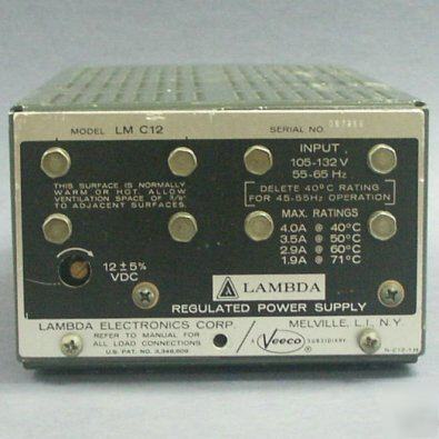 Used lambda lm C12 12-volt linear power supply