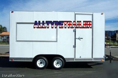 New enclosed cargo utility catering concession trailer