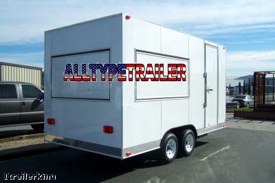 New enclosed cargo utility catering concession trailer