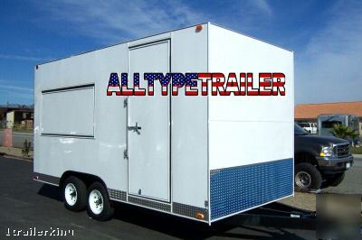 New enclosed cargo utility catering concession trailer