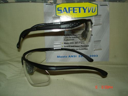 Safety glasses high uv protection black/clear