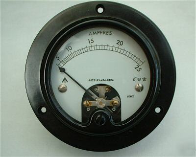 Ac ammeter 82MM diameter 0-25A 50HZ ernest turner nos